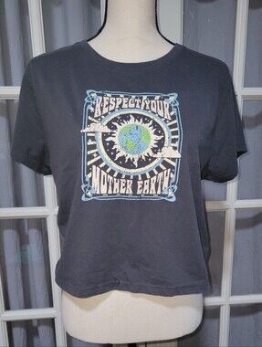 Respect Your Mother Earth Graphic Tee - Black